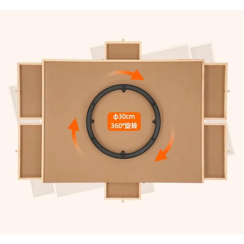 360 Degree Rotating Puzzle Table Solid Wood Jigsaw Board Puzzle Storage Table Cross Border Spot Goods