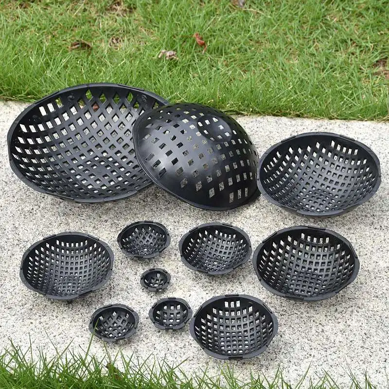 10pcs Black Leakproof Flower Pot Hole Mesh Cup Conical Pot Bottom Coniform Grid Mat Bottom Net Prevent Soil Loss Breathable Cup