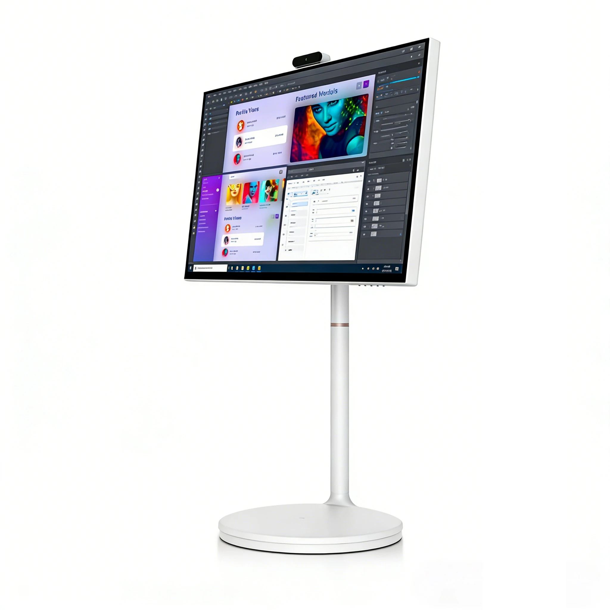 

New White Home Entertainment Center 23.8" Bestie Machine with High Quality Speaker Smooth Casting for Movies & Music