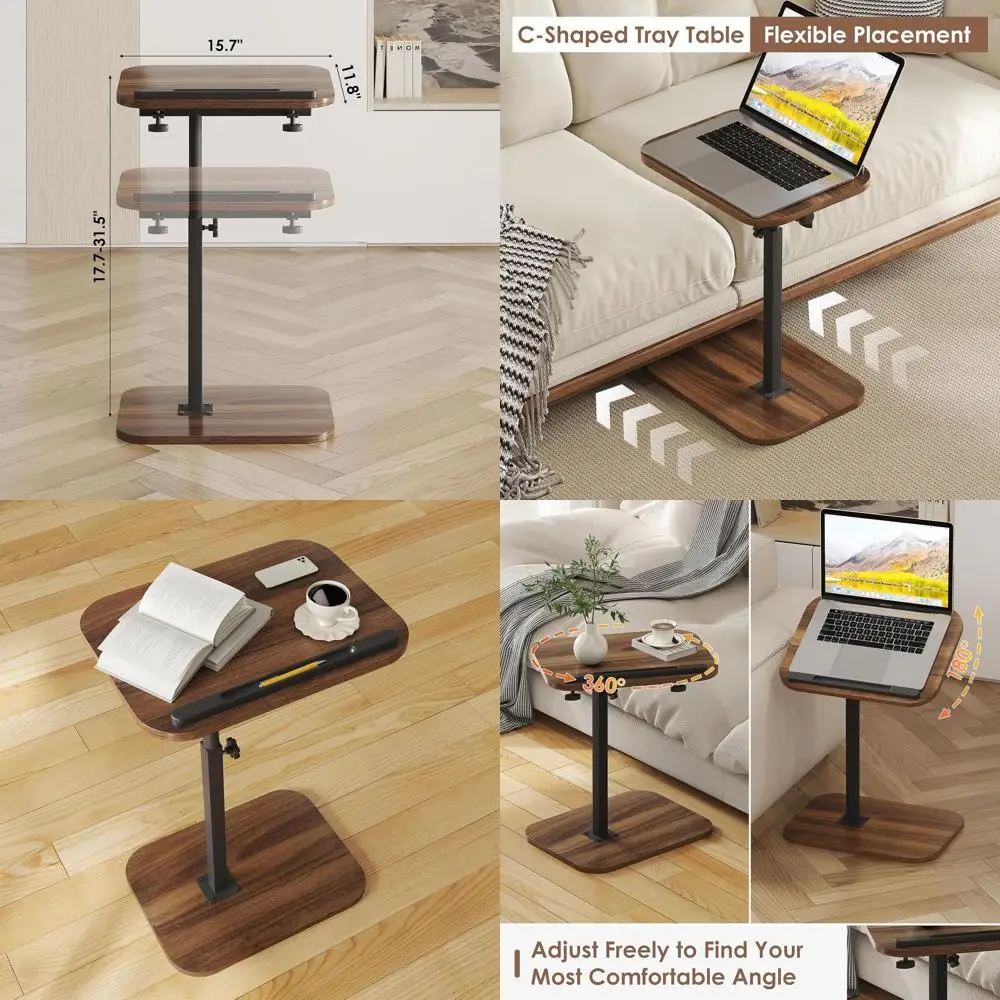 

Компактный поднос для телевизора из орехового дерева для дивана, кровати и гостиных