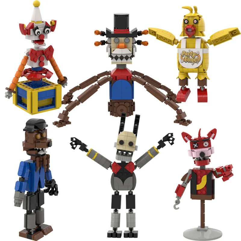 Figura de acción FNAF, juguetes ensamblados, cinco noches en el juego de Freddy, periferia de dibujos animados, modelo DIY, regalos de cumpleaños para niños, juguete