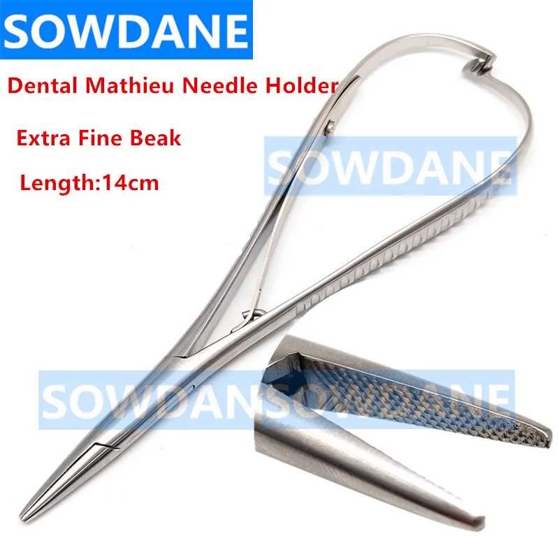 Serrated Tip Dental Orthodontic Mathieu Needle Holder Forcep 14cm Extra Fine Beak Instrument Tool