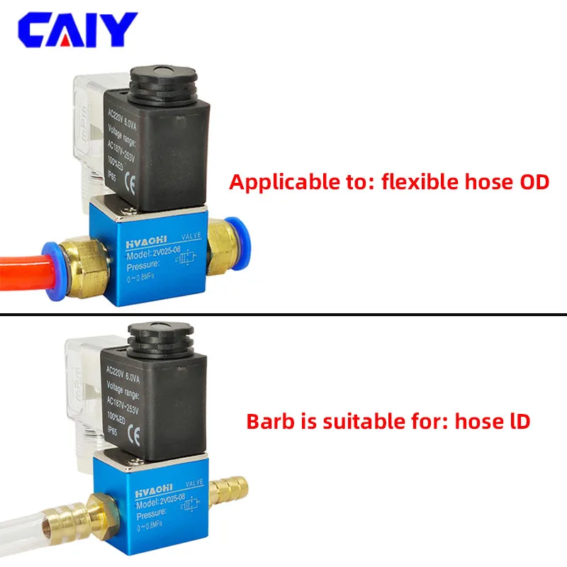 2V025-08 12V 24V 220V Pneumatic Electric Air Solenoid Valve 2 Position 2 Port 1/4\