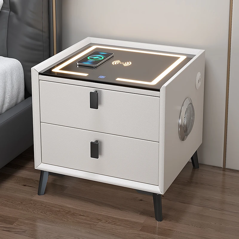 

Smart bedside table, modern and minimalist storage, wireless charging, multifunctional, luxurious and luxurious small cabinet