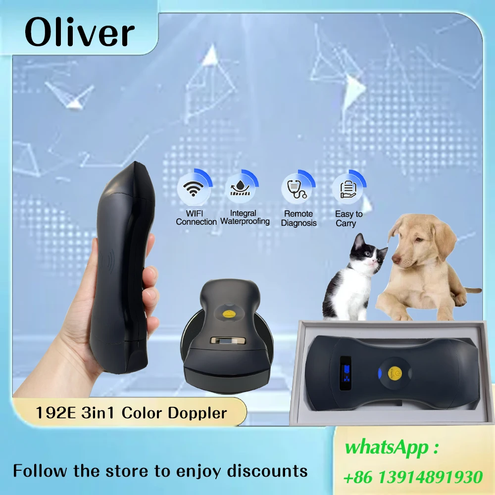Wireless Ultrasound Probe Scanner 192 Elements 3 in 1 Portable Machine WIFI Machine Color Doppler Linear Convex pet