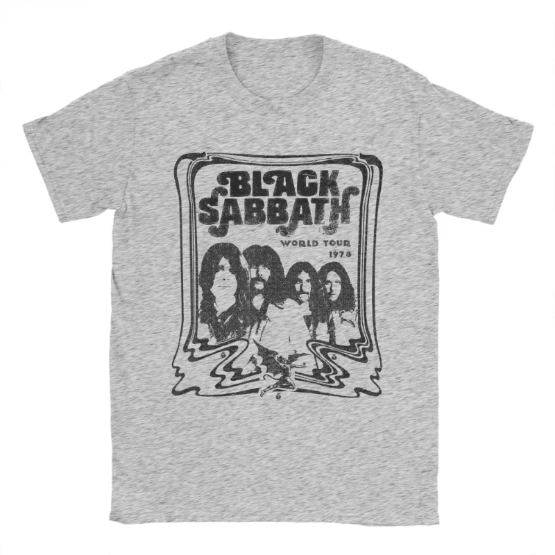 Maglietta Harajuku Black Sabbath Sketch Band Uomo Donna T-shirt Maglietta Hip Hop per coppia Estate Y2K Magliette larghe a maniche corte