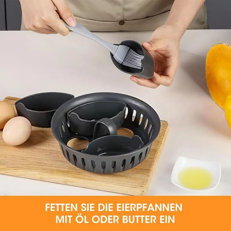 Steam Egg Mold Multipurpose Kitchen Egg Bites Egg Steamer Mold Dishwasher Safe Cooking Gadgets Black Egg Steam Basket Supplies