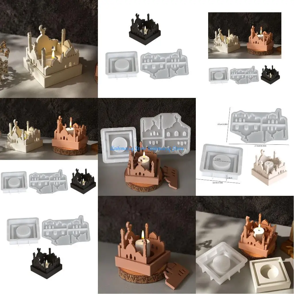 

573B Silicone Mold House Holder Moulds Multifuntional Crafting Supplies