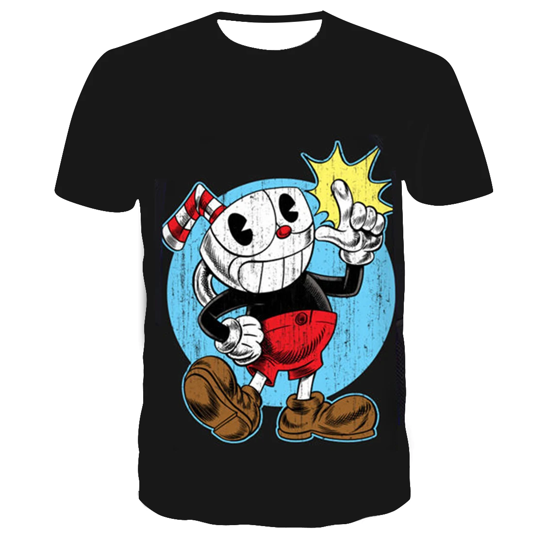 Kawaii Hot Game Cuphead Mugman 3D T Shirt  Summer Fashion  Kids Casual T-shirt Boy Girl Unisex Oversized Tshirt Children's Tops