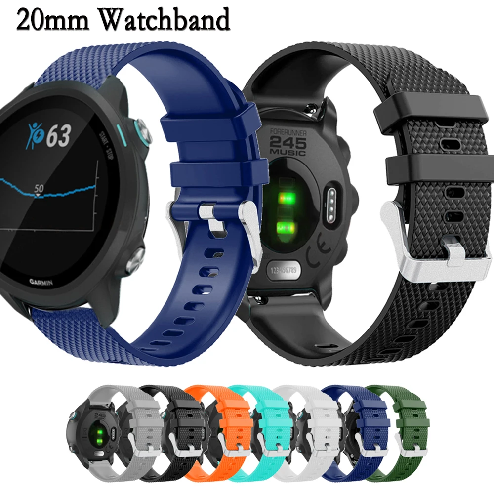 20mm Sport soft Silicone watchband for Garmin Venu Vivoactive 3 wristband straps For Samsung Gear S2 Galaxy watch 42mm bracelet