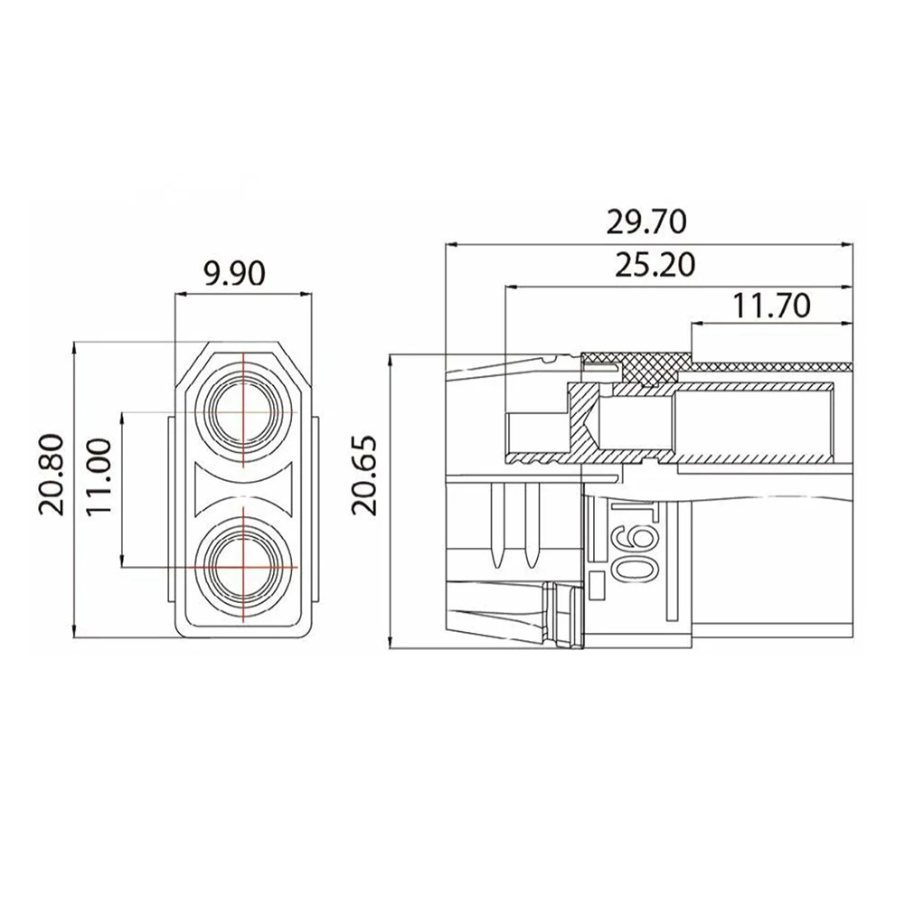 XT90H F & XT90E M Set Premium vergulde mannelijke connectoren voor 90A continue stroom Perfect voor RC-toepassingen met hoge vraag