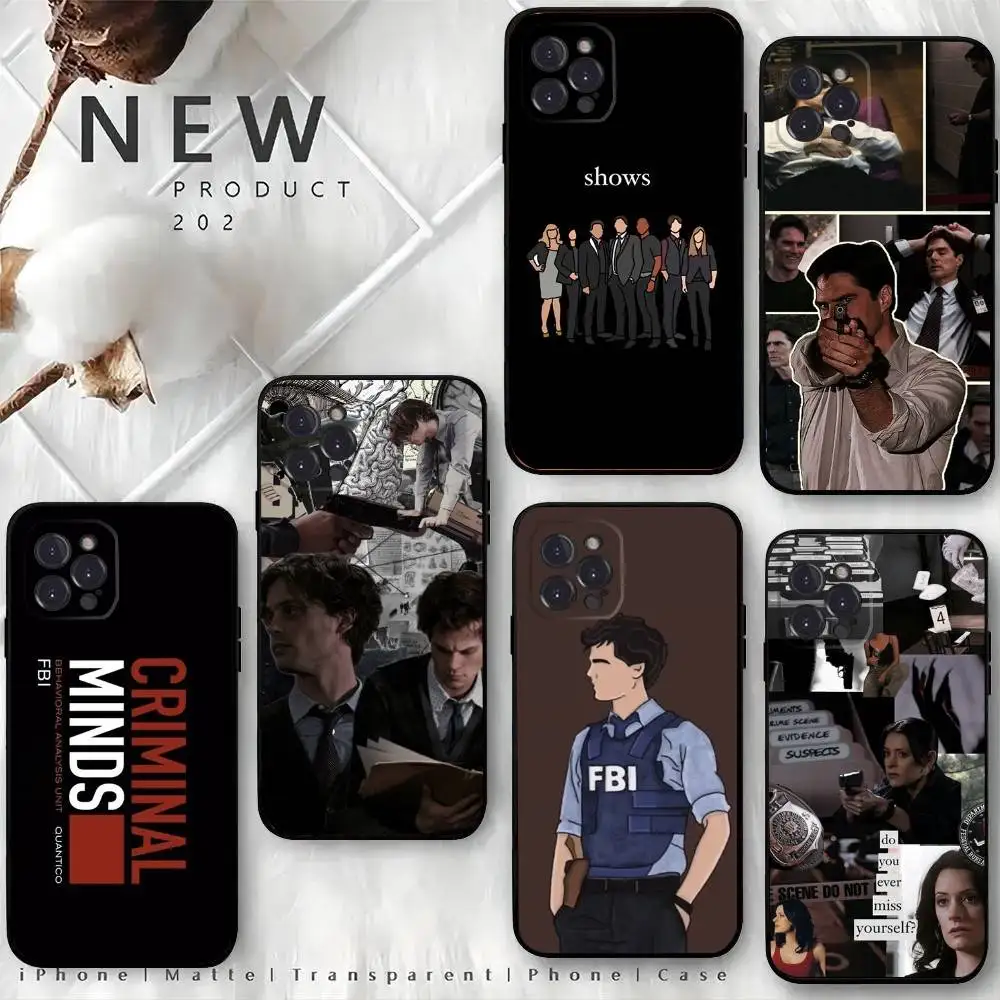 

TV C-Criminal M-Minds Phone Case For iPhone 16,15,14,13,12 Mini 11 Pro XR,X,XS,MAX 7,8 Plus Silicone Cover Soft Black
