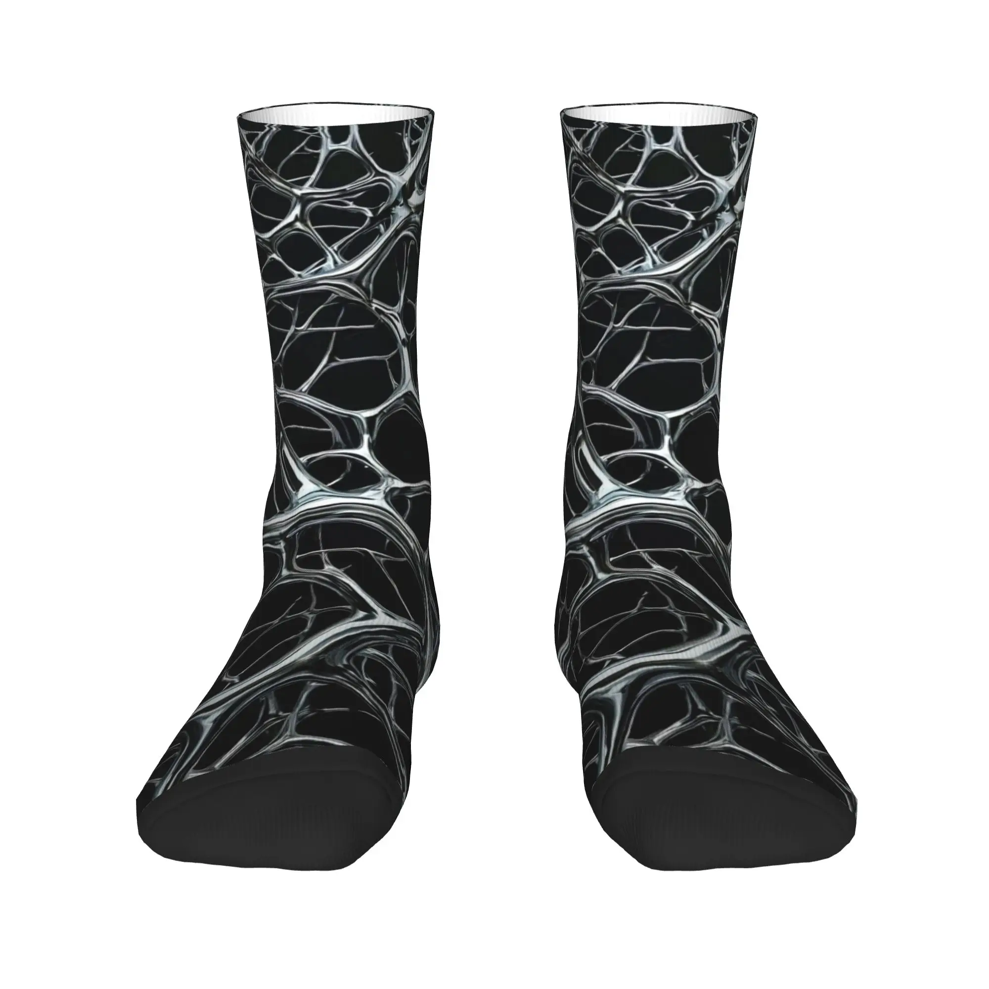 Dark Spider Web Pattern Stockings Women Men  Socks Breathable Fashion Socks Winter Outdoor Sports Non Skid Custom Socks Gift