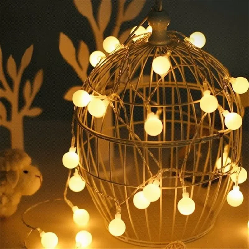3M girlanda żarówkowa LED światła ogrodowe kryształowe bajkowe oświetlenie Chritmas girlanda 8 trybów wodoodporne oświetlenie Patio do dekoracja na przyjęcie ślubne ogrodowych