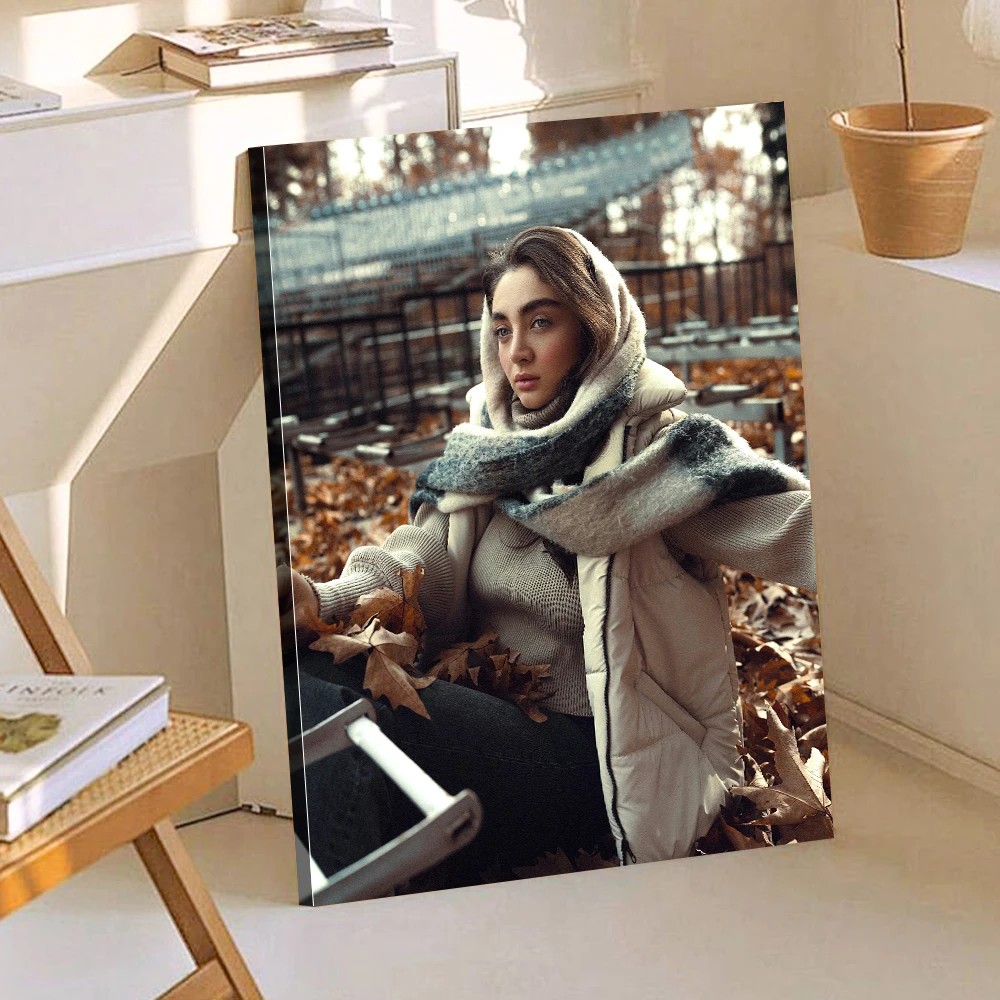 قطعة واحدة من قماش الصور المخصص مع إطار خشبي DIY أو ملصق بدون إطار هدية شخصية لعشاق ديكور منزلي قابل للتخصيص