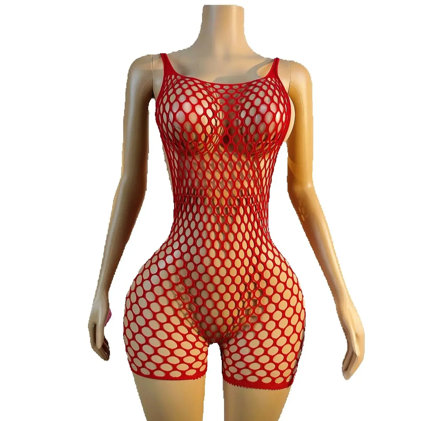 1PC Frauen Sexy Dessous Sexy Fishnet Cover Up Für Valentinstag Ohne Bikini Aushöhlen, Figurbetontes Kleid Sehen BD818