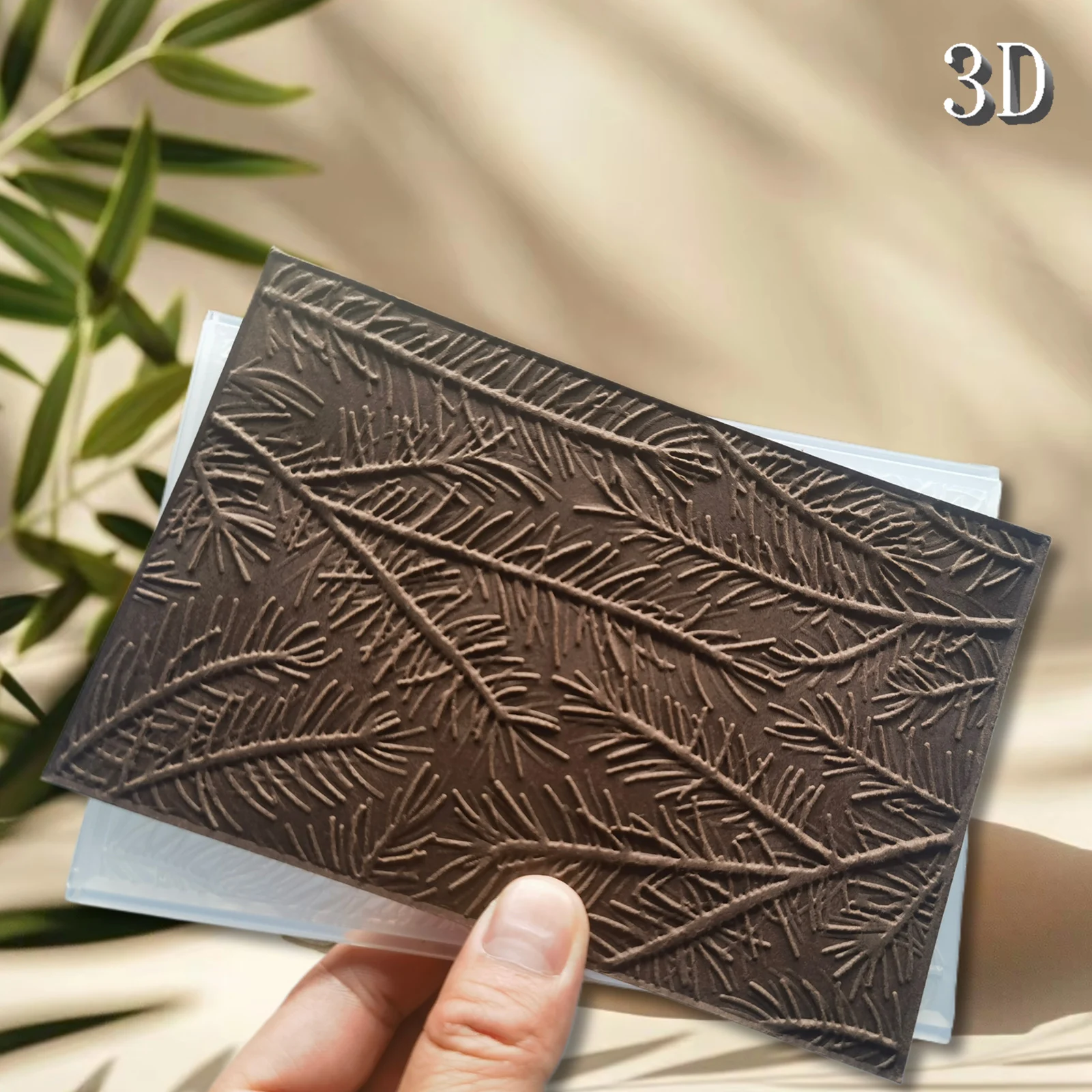 

Пластиковая папка с цветочным тиснением для изготовления карточек и альбомов своими руками — дизайн «Зеленый листовой узор», 6,3 x 4,52 дюйма, прозрачный c