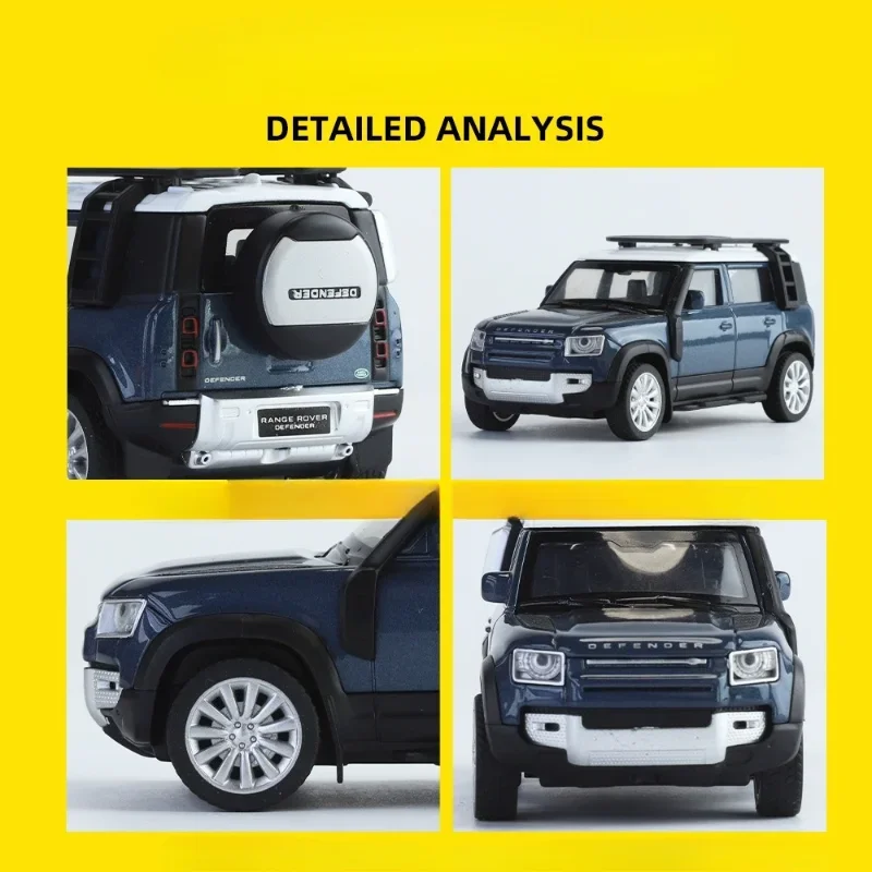 1/43 Scale Land Rover Defender 110 รุ่นรถดึงกลับคอลเลกชัน Miniature Voiture ของเล่นรถของขวัญเด็กของขวัญวันเกิด