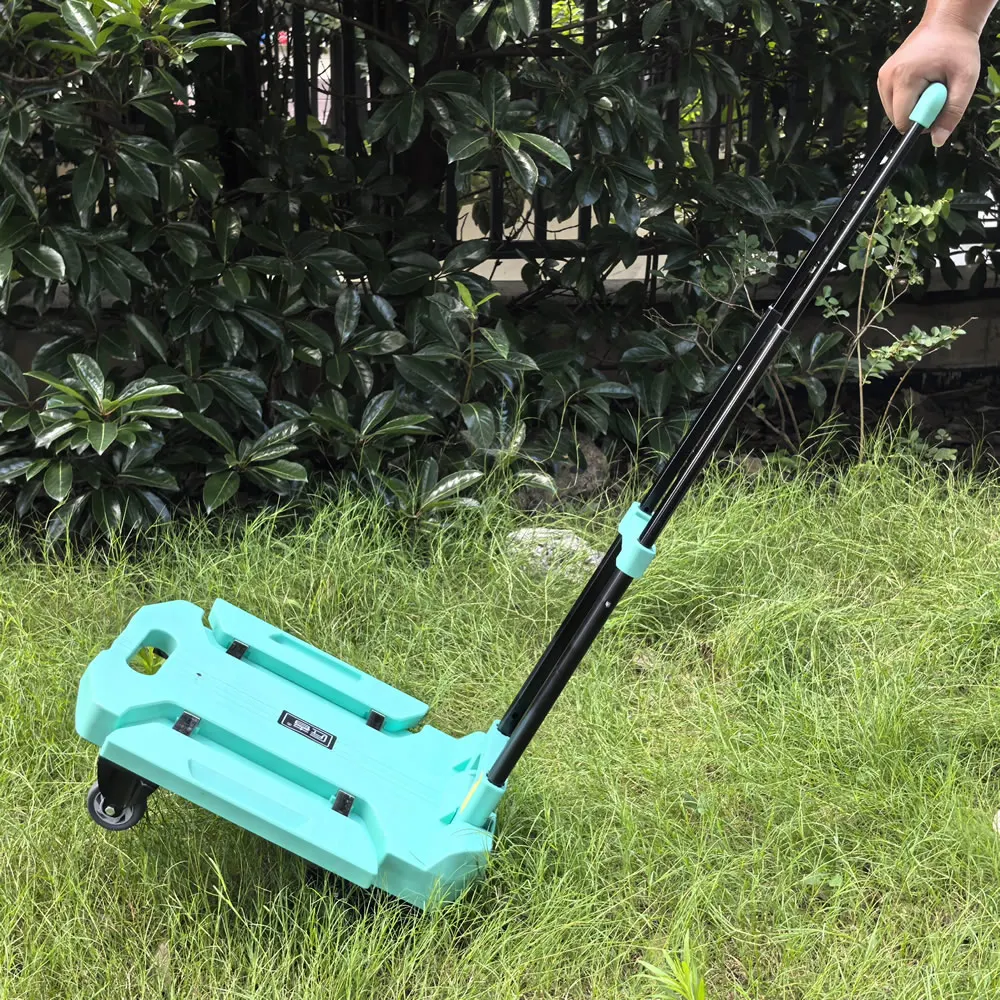 Heavy Duty Folding Cart Hand Truck Portable Foldable Trolley Multifunction Outdoor Camping Wagon Luggage Cart for Easy Transport