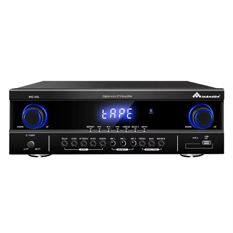 

【Popular】Entertainment Black InAndOn Amplifier Premium High Power Home Amplifier KTV Karaoke Machine Amplifier Home Theater Syst