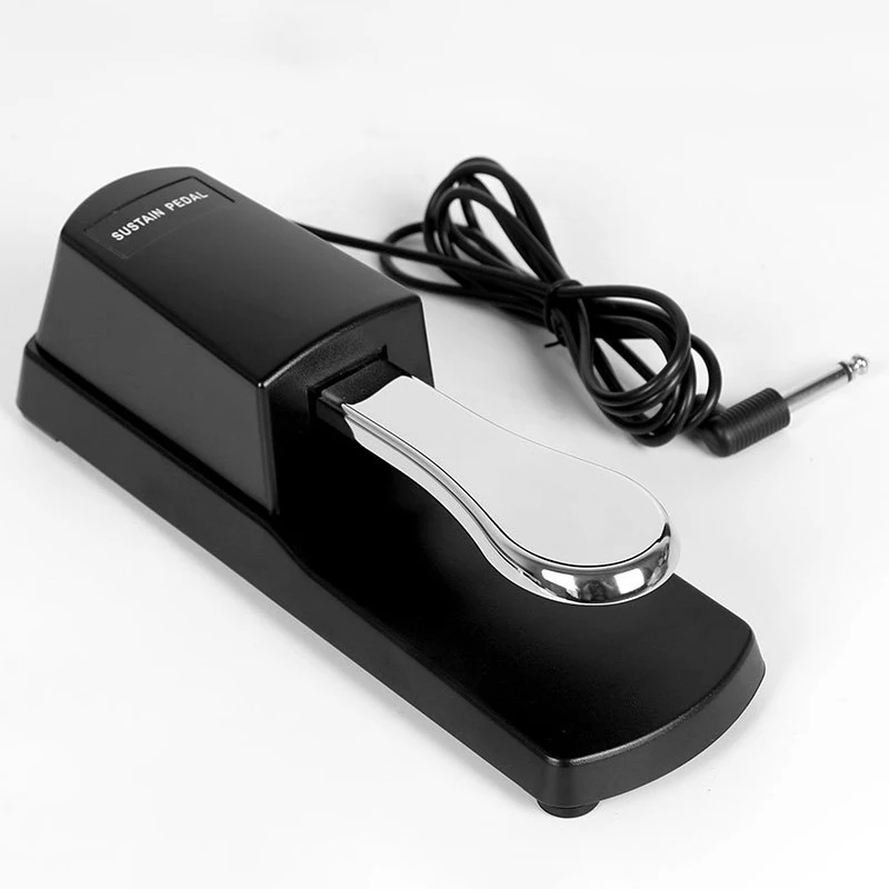 Black Digital Piano Sustain Pedal - Polarity Switch Universal for Casio Yamaha Roland Electric Piano Organ