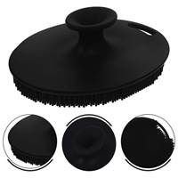 Silicone Facial Cleaning Brush Black Body Wash Exfoliator Soft Gel Scrubber Cleansing Tool Face Skin Blackhead Removal Deep