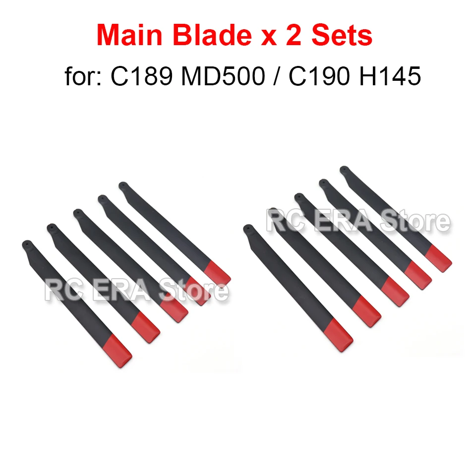 2 Zestawy Śmigieł Rotorów Głównych RC ERA do C032 UH1 Huey C138 Pro Bell206 C184 MD500 C186 C187 C189 C190 Helikopterów RC Oryginalne Części