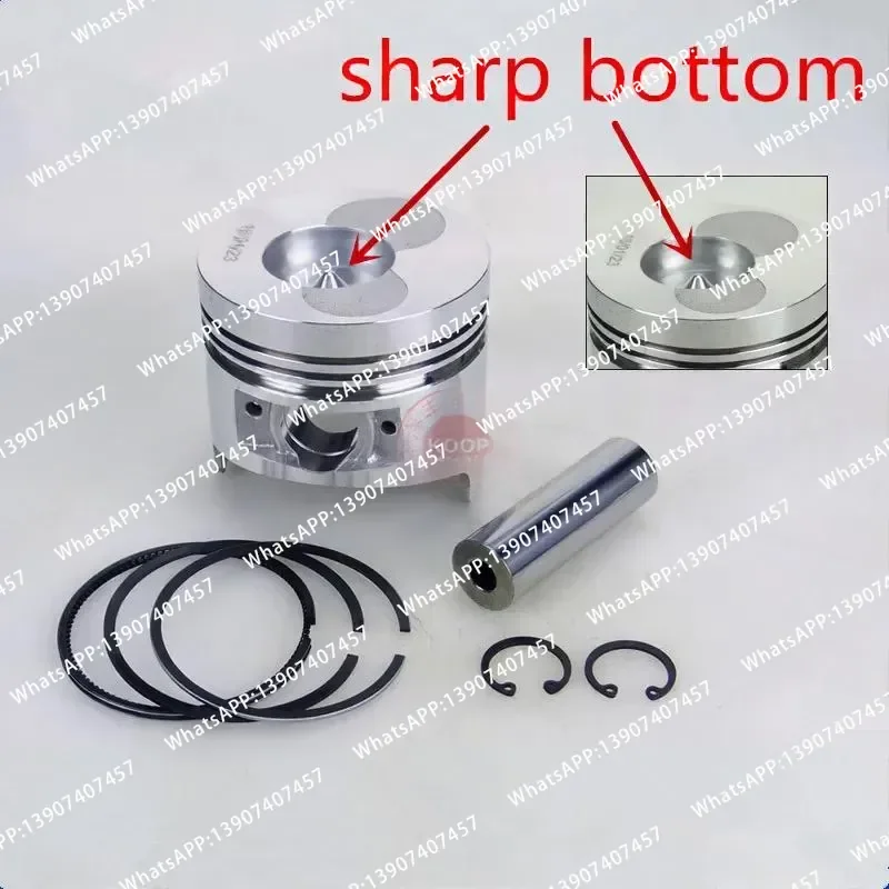 Piston kit 86mm (sharp bottom) for L100 diesel engine piston+ring+ pin+ clip replacement