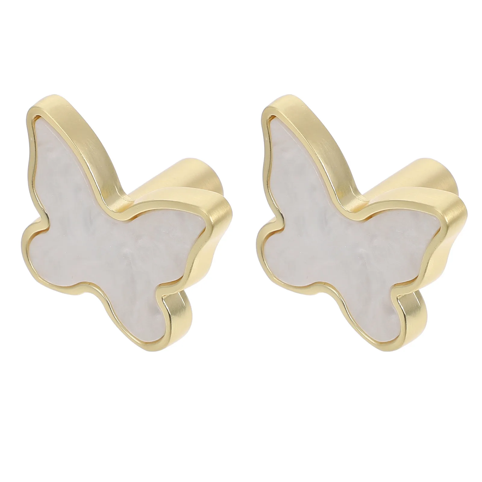 2Pcs Single Hole Butterfly Handles Elegant Cabinet Knobs for Drawers Dresser Hardware Upgrade with Comfortable Grip Modern