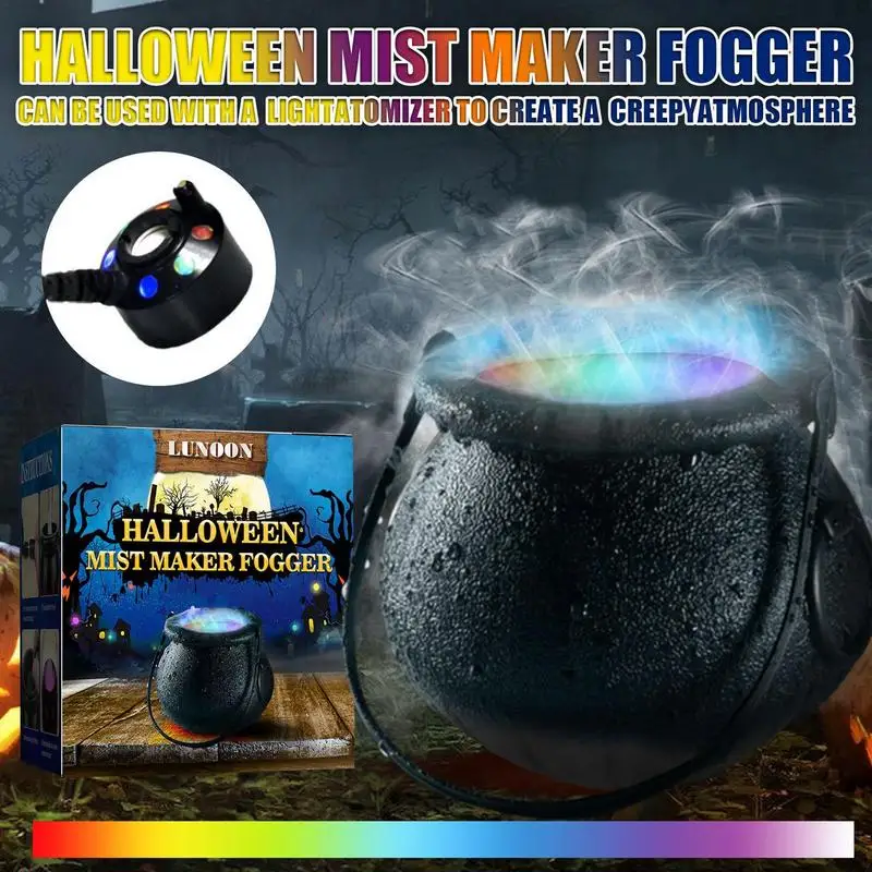 

Halloween Witch Glow Jar Misting LED Haunted House Props Seasonal Decoration 12 Color Changing Lights for Restaurant Party