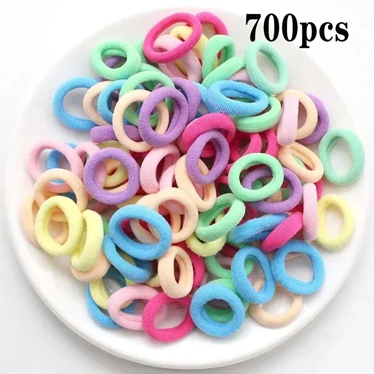200-1000 Stück Bunte Nylon-Haargummis für Frauen und Mädchen, Elastische Zopfbänder, Kleine Haarbänder, Scrunchies, Haaraccessoires