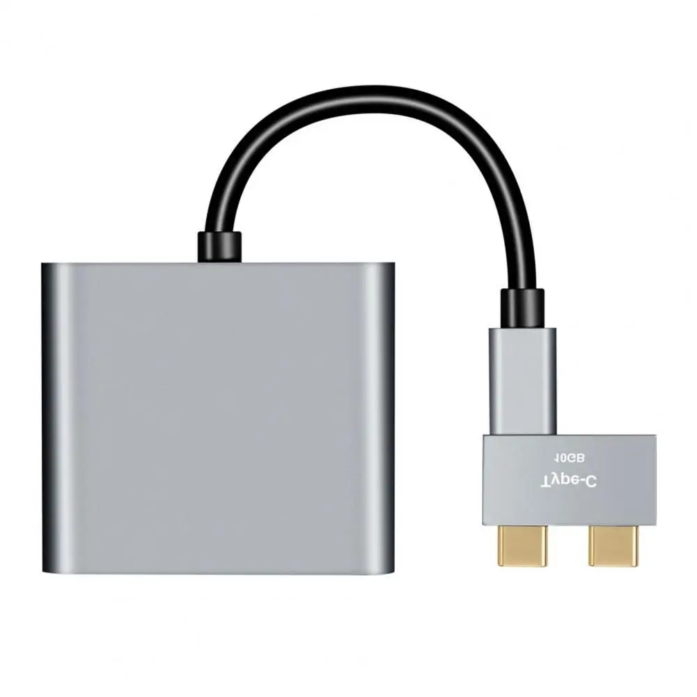 

Док-станция с двумя экранами из алюминиевого сплава, 3 в 1, Type-C на Dual HDMI, совместимая со стандартами интерфейса, док-станция для MacBook Pro/Air 2018-2020