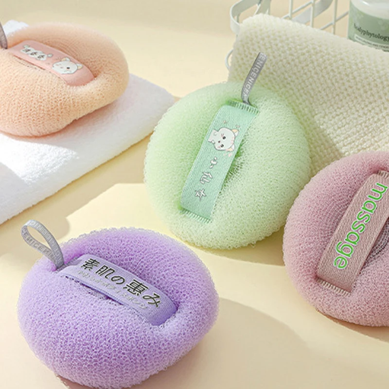 1 قطعة كرات حمام الإسفنج تنظيف فرشاة (نمط عشوائي) دش نفخة الجسم الأنظف التقشير أجهزة غسل كرة استحمام لوازم الحمام
