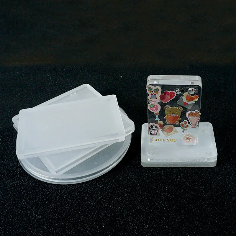 

Best Flax material acrylic plate quicksand Mahjong quicksand oil piece diy handmade decoration standing brand bar to