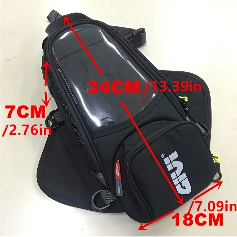 2026 New Motorcycle Fuel Tank Bag Outdoor Sports Travel Motorcycle Bag Phone Bag Multi-Functional Motorcycle Storage Black Bag