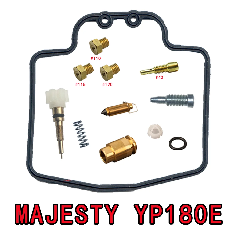 

Yamaha Majesty SKYLINER YP180 YP180E Carburetor Repair Kit Complete Scooter Accessories 5XM