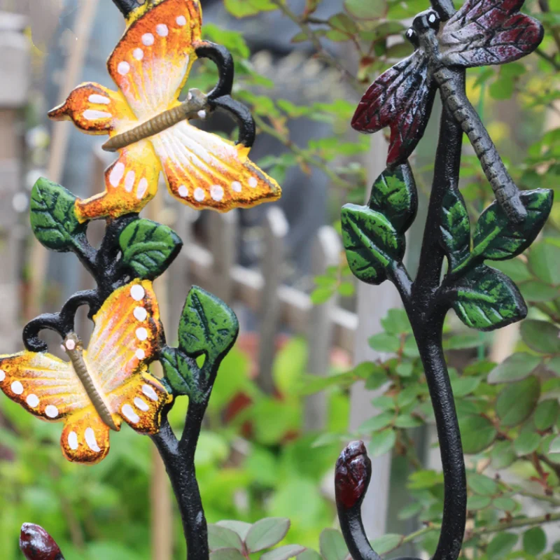 

1Pcs Chinese Pastoral Style Courtyard Garden Decorative Hook Exquisite Iron Creative Butterfly Bird Dragonfly Shape S Hook