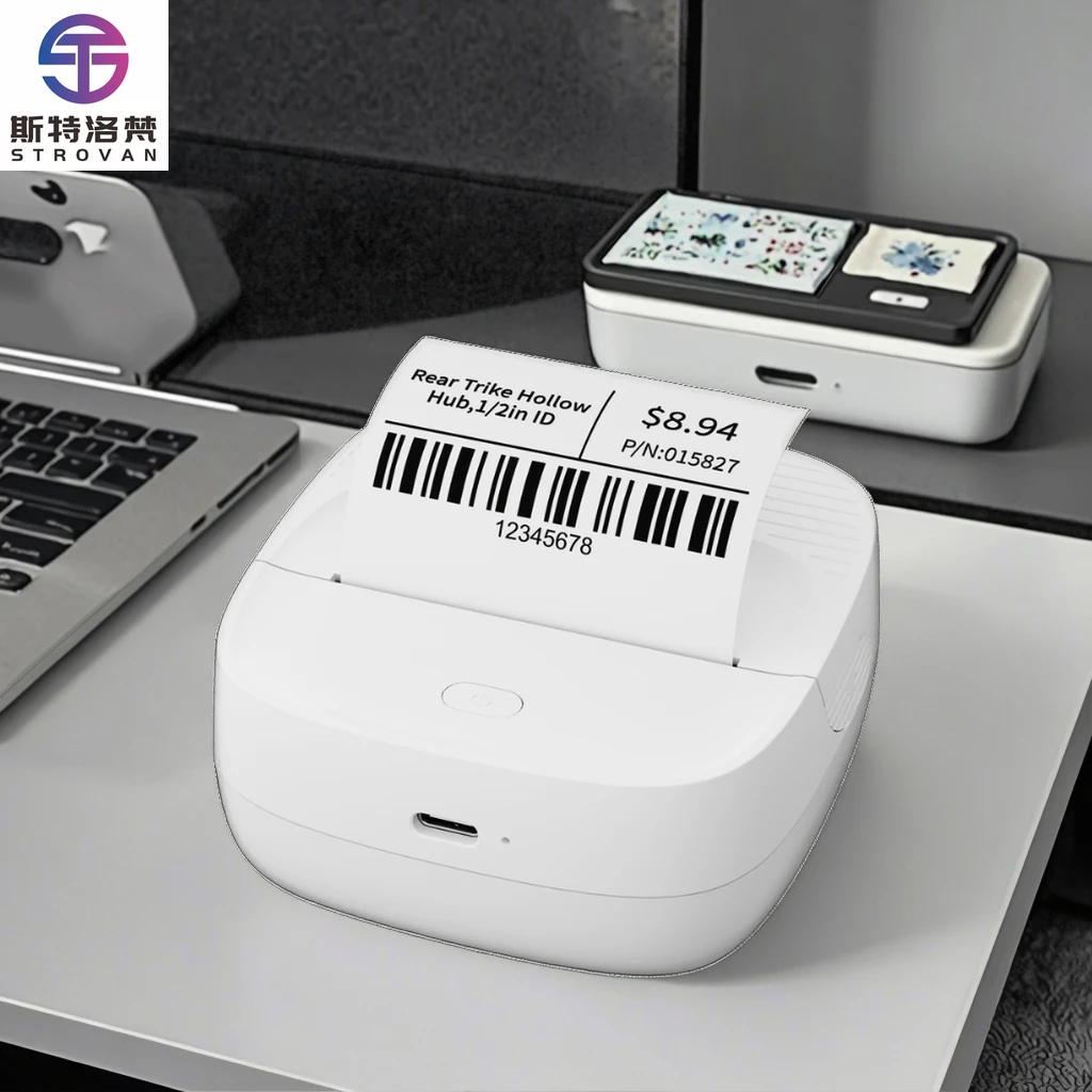 

Portable Thermal Mini Pocket Printer 203dpi Resolution Label Paper Mobile for Bluetooth Printer Impresora Blue