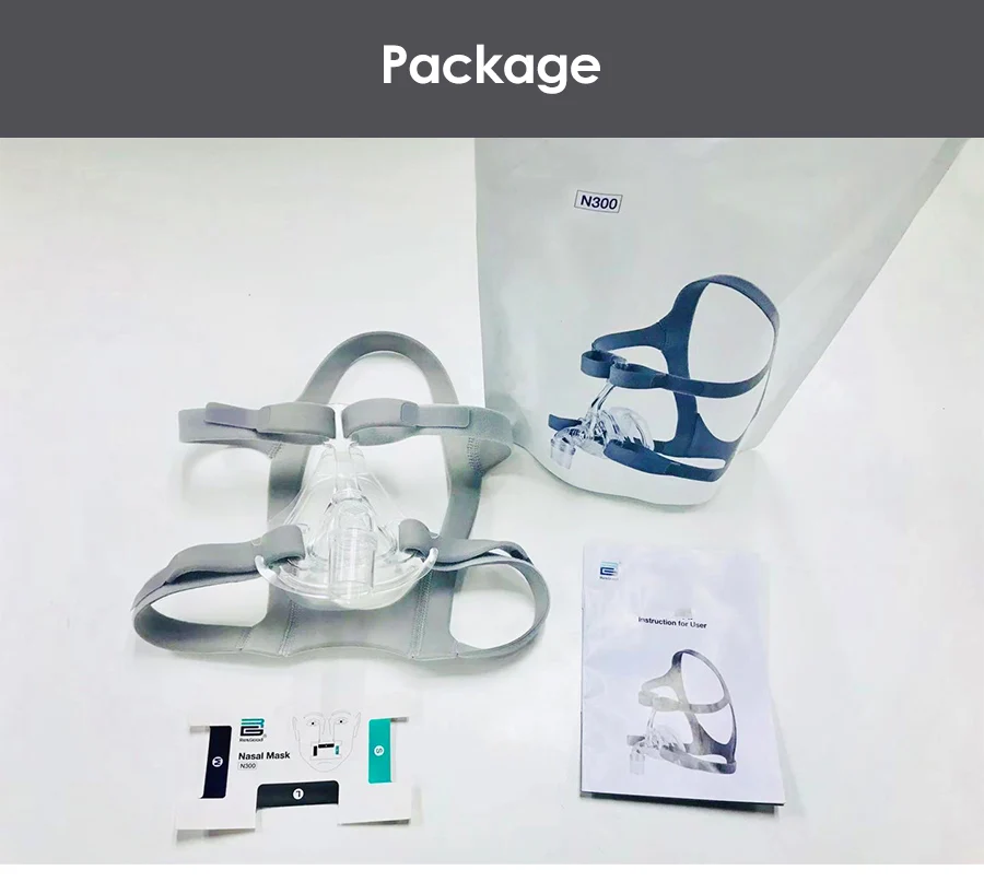 BMC CPAP Nasal Mask Full Face Mask With Tube Adjustable Strap Respirator For Travel CPAP Machine Anti Snoring Stopper Solution