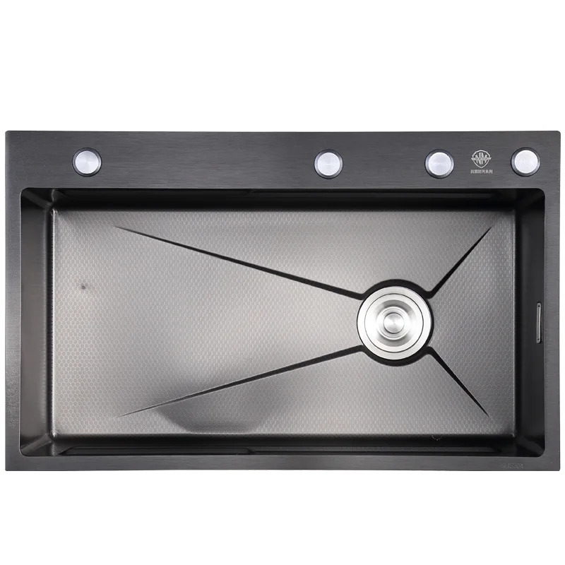 

Stainless steel, single slot, square honeycomb, household, vegetable basin, kitchen, sink, recessed