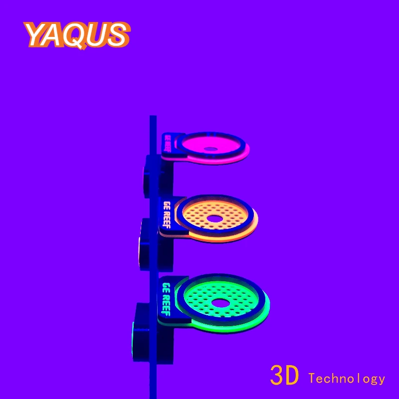 Fluorescent Coral Stand Fish Tank Aquarium Ornament Multi-Angle Adjustable Coral Base 3D Printed N52 Magnet Attachment Parts