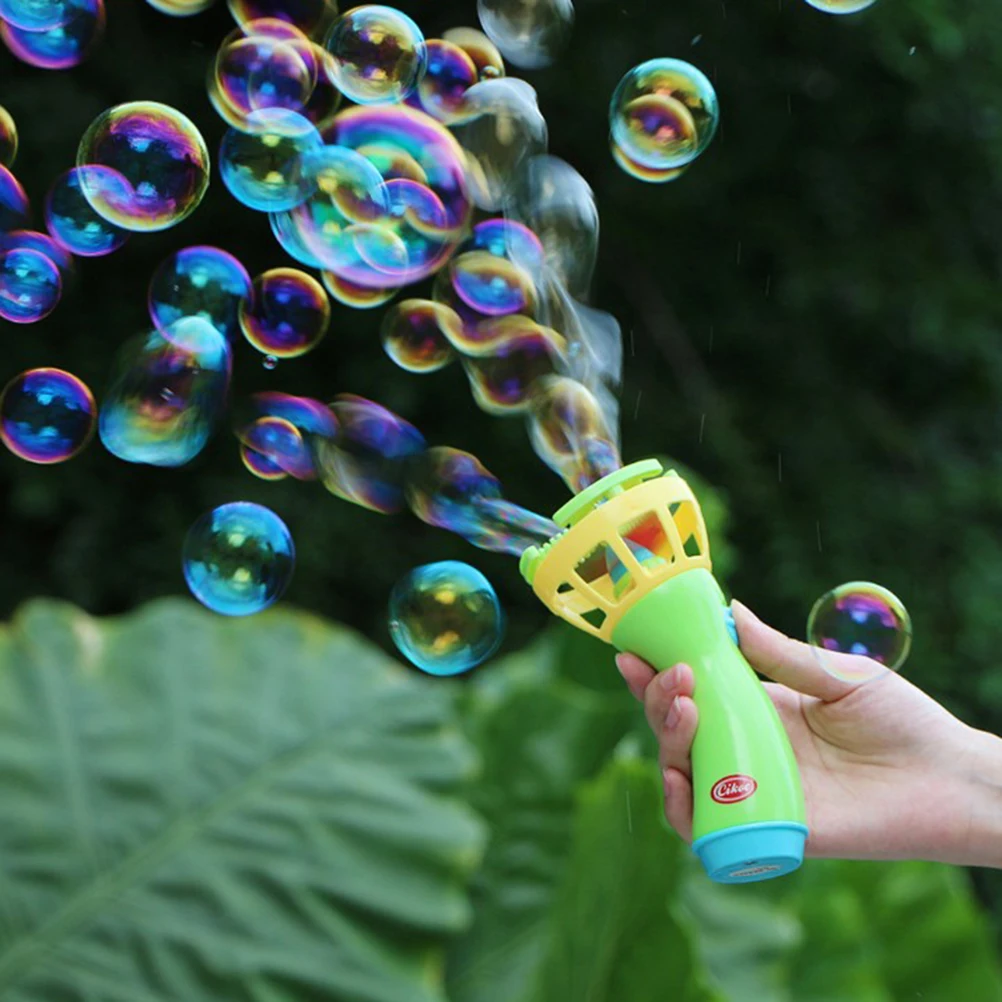 

Electric Fan Bubble Machine for Children Maker Toy Blowing Kids Bubbles Soak Water