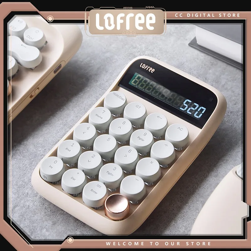 LOFREE Jelly Bean Fashion Dot Bluetooth Numeric Keypad Calculator Financial Office Counting Machine External Wireless Computer