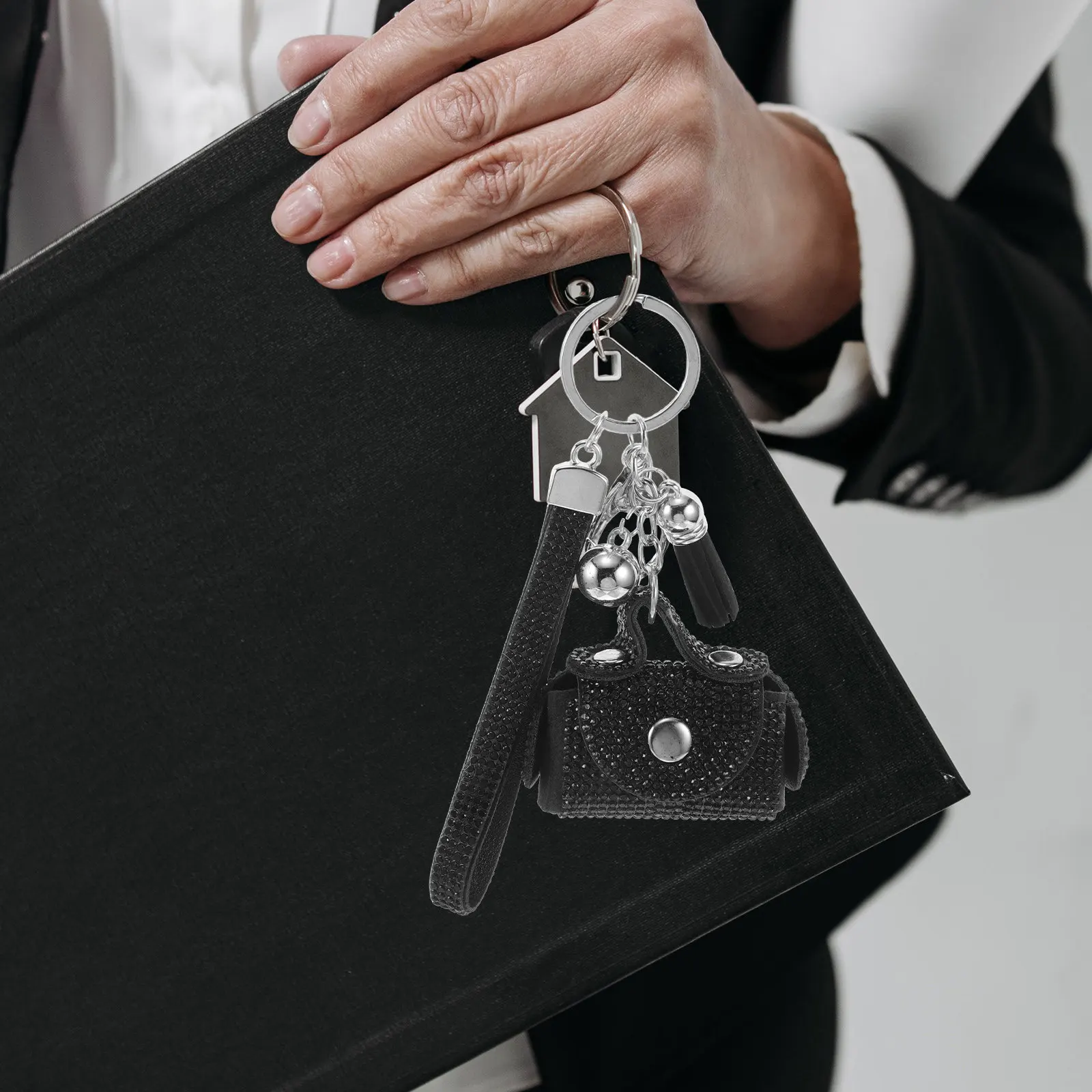 

Миниатюрные брелоки-сумочки с бриллиантами, креативные брелоки-подвески с кисточками из страз для сумок, сумок-тоут, аксессуары ручной работы в стиле бохо