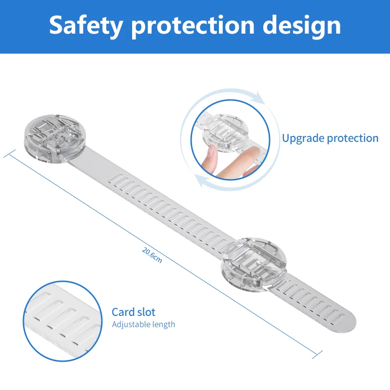 

2/ PCS /Child Safety Adjustable Plastic Refrigerator Lock Furniture Anti-tipper Drawer Lock Kids Safety Door Lock