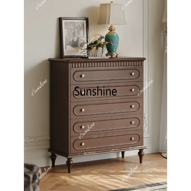 Medieval style bucket cabinet, all solid wood storage cabinet
