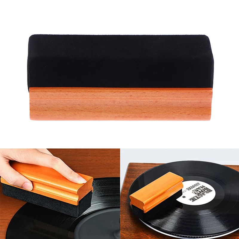Anti-Static Velvet Cleaning Brush, LP Vinyl Record Dust Remover for Turntable Phonograph