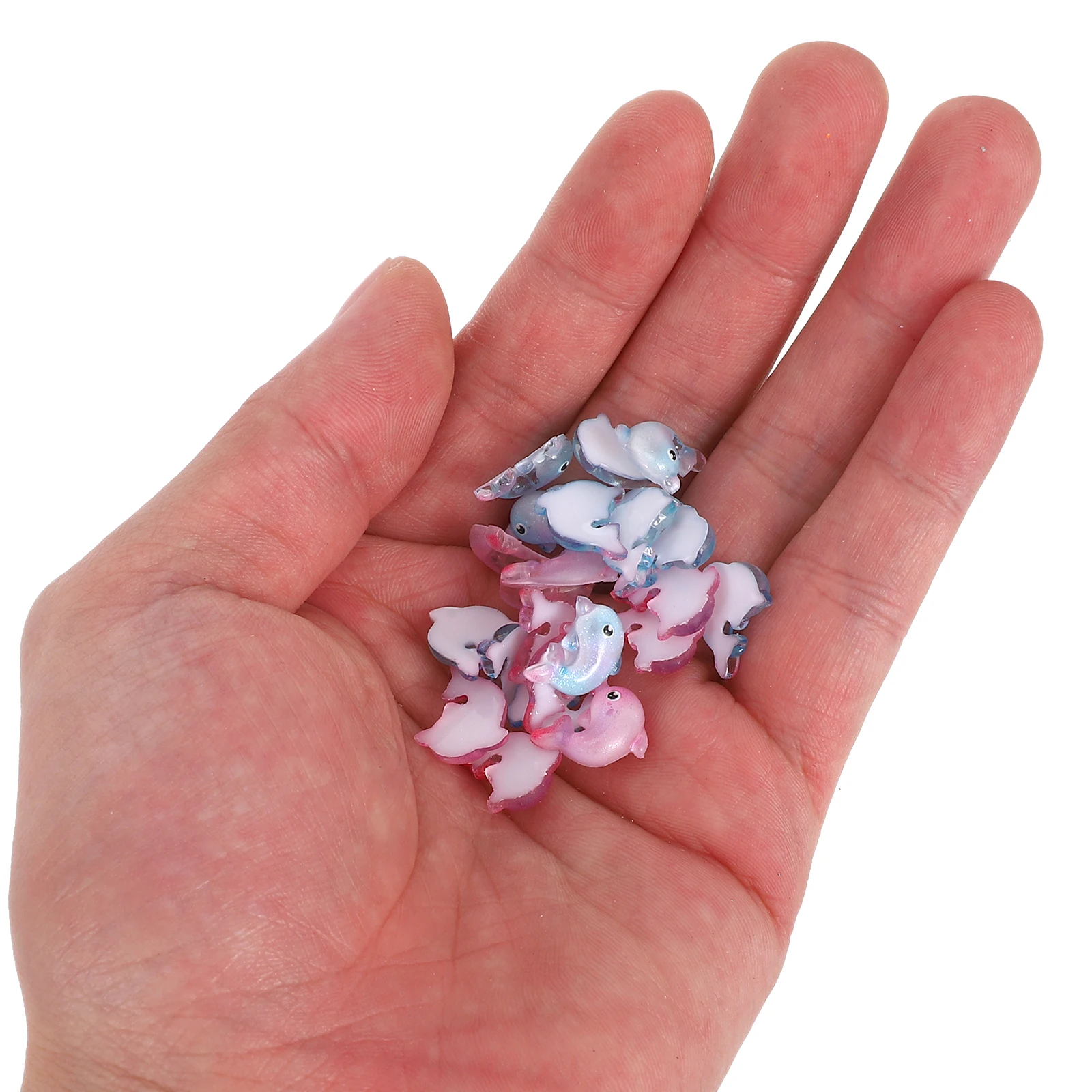 

200 Pcs Miniature Marine Decoration Dolphin Figurines Resin Animals Ocean Figures Conch