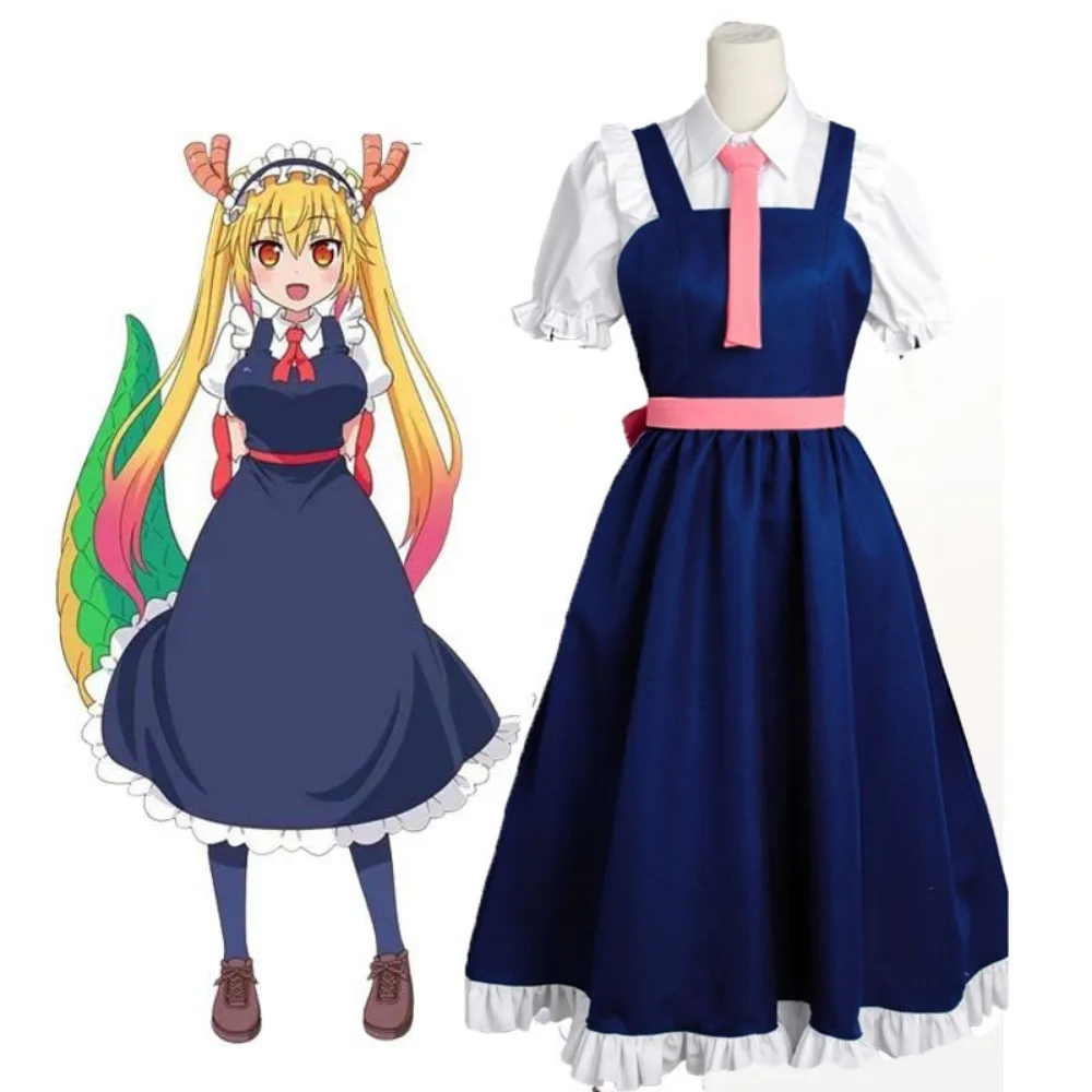 Girl Maid Cosplay Costume Full Set Anime Style Dress Outfit for Halloween Comic Exhibition Role Play Show