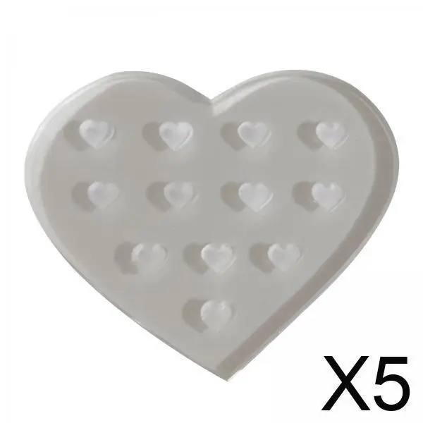 5xEyelashes Glue Stand 속눈썹 연장을 위한 전문적인 하트 모양 홀더 투명 하트